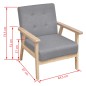 Sofa-Set 2-tlg. Stoff Hellgrau Sofa-Set 2-tlg. Stoff Hellgrau