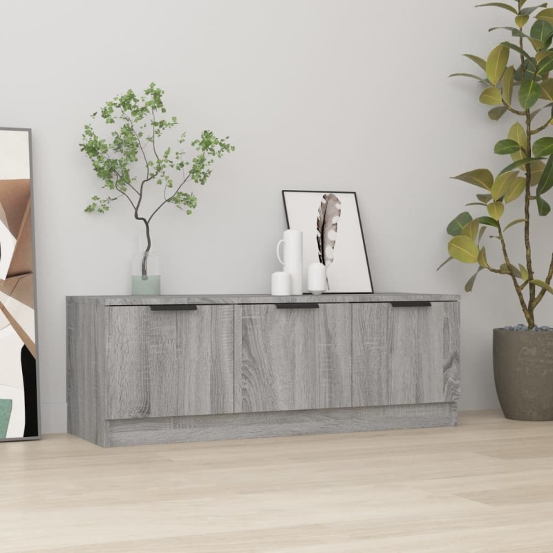 vidaXL TV-Schrank Grau Sonoma 102x35x36,5 cm Holzwerkstoff vidaXL TV-Schrank Grau Sonoma 102x35x36,5 cm Holzwerkstoff