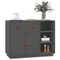 vidaXL Sideboard Grau 98,5x40x75 cm Massivholz Kiefer vidaXL Sideboard Grau 98,5x40x75 cm Massivholz Kiefer