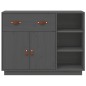 vidaXL Sideboard Grau 98,5x40x75 cm Massivholz Kiefer vidaXL Sideboard Grau 98,5x40x75 cm Massivholz Kiefer