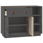 vidaXL Sideboard Grau 98,5x40x75 cm Massivholz Kiefer vidaXL Sideboard Grau 98,5x40x75 cm Massivholz Kiefer