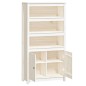vidaXL Highboard Weiß 80x35x154 cm Massivholz Kiefer vidaXL Highboard Weiß 80x35x154 cm Massivholz Kiefer