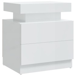 vidaXL Nachttisch Hochglanz-Weiß 45x35x52 cm Holzwerkstoff