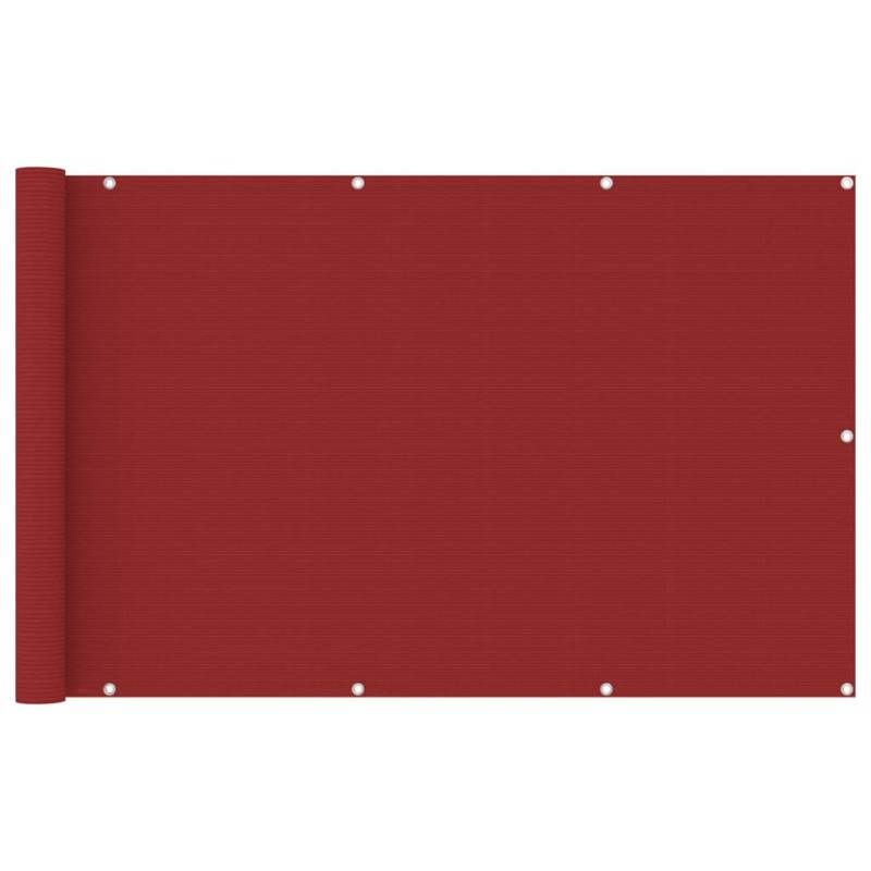 vidaXL Balkon-Sichtschutz Rot 120x600 cm HDPE vidaXL Balkon-Sichtschutz Rot 120x600 cm HDPE