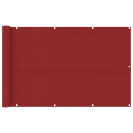 vidaXL Balkon-Sichtschutz Rot 120x600 cm HDPE
