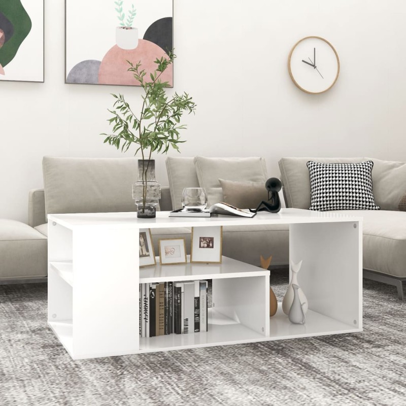 vidaXL Couchtisch Weiß 100x50x40 cm Holzwerkstoff vidaXL Couchtisch Weiß 100x50x40 cm Holzwerkstoff