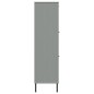 vidaXL Bücherregal OSLO mit Metallbeinen Grau 90x35x128,5cm Massivholz vidaXL Bücherregal OSLO mit Metallbeinen Grau 90x35x128,5cm Massivholz