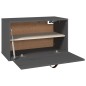 vidaXL Wandschrank Grau 60x30x35 cm Massivholz Kiefer vidaXL Wandschrank Grau 60x30x35 cm Massivholz Kiefer