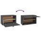 vidaXL Wandschrank Grau 60x30x35 cm Massivholz Kiefer vidaXL Wandschrank Grau 60x30x35 cm Massivholz Kiefer