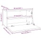 vidaXL Wandschrank Grau 60x30x35 cm Massivholz Kiefer vidaXL Wandschrank Grau 60x30x35 cm Massivholz Kiefer