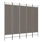 vidaXL 5-tlg. Paravent Anthrazit 200x200 cm Stoff vidaXL 5-tlg. Paravent Anthrazit 200x200 cm Stoff