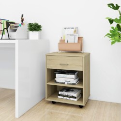 vidaXL Rollschrank Sonoma-Eiche 46x36x59 cm Holzwerkstoff