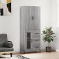vidaXL Highboard Grau Sonoma 69,5x34x180 cm Holzwerkstoff vidaXL Highboard Grau Sonoma 69,5x34x180 cm Holzwerkstoff