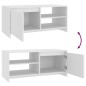 vidaXL Couchtisch Weiß 102x50x45 cm Holzwerkstoff vidaXL Couchtisch Weiß 102x50x45 cm Holzwerkstoff