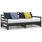 vidaXL Tagesbett Ausziehbar Schwarz Massivholz Kiefer 2x(90x200) cm vidaXL Tagesbett Ausziehbar Schwarz Massivholz Kiefer 2x(90x200) cm