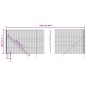 vidaXL Maschendrahtzaun Anthrazit 1,8x25 m Verzinkter Stahl vidaXL Maschendrahtzaun Anthrazit 1,8x25 m Verzinkter Stahl