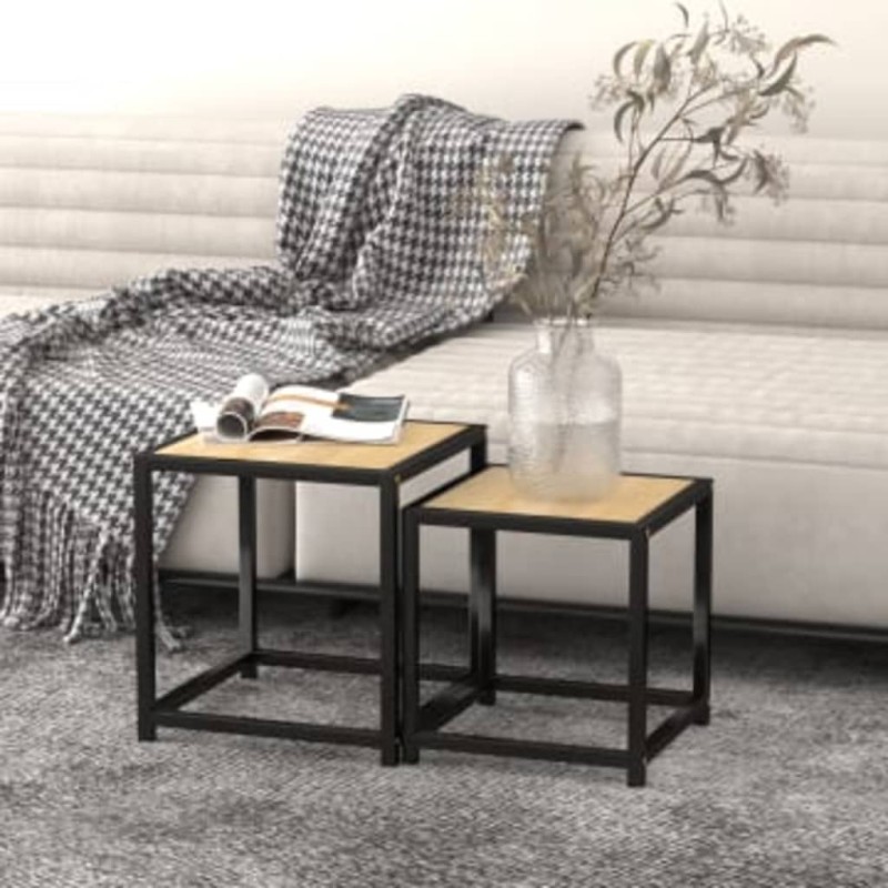 vidaXL Beistelltische 2 Stk. MDF Sonoma-Eiche vidaXL Beistelltische 2 Stk. MDF Sonoma-Eiche