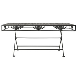 vidaXL Couchtisch Klappbar Vintage-Stil Metall 100x50x45 cm Schwarz