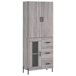 vidaXL Highboard Grau Sonoma 69,5x34x180 cm Holzwerkstoff