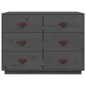 vidaXL Sideboard Grau 100x40x75 cm Massivholz Kiefer vidaXL Sideboard Grau 100x40x75 cm Massivholz Kiefer
