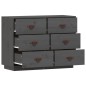 vidaXL Sideboard Grau 100x40x75 cm Massivholz Kiefer vidaXL Sideboard Grau 100x40x75 cm Massivholz Kiefer