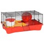 vidaXL Hamsterkäfig Rot 58x32x36 cm Polypropylen und Metall vidaXL Hamsterkäfig Rot 58x32x36 cm Polypropylen und Metall