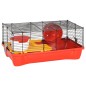 vidaXL Hamsterkäfig Rot 58x32x36 cm Polypropylen und Metall vidaXL Hamsterkäfig Rot 58x32x36 cm Polypropylen und Metall