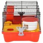 vidaXL Hamsterkäfig Rot 58x32x36 cm Polypropylen und Metall vidaXL Hamsterkäfig Rot 58x32x36 cm Polypropylen und Metall