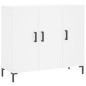 vidaXL Sideboard Weiß 90x34x80 cm Holzwerkstoff vidaXL Sideboard Weiß 90x34x80 cm Holzwerkstoff