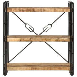 vidaXL Bücherregal 3 Fächer 77x30x80 cm Massivholz Mango und Eisen