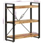 vidaXL Bücherregal 3 Fächer 77x30x80 cm Massivholz Mango und Eisen vidaXL Bücherregal 3 Fächer 77x30x80 cm Massivholz Mango und Eisen