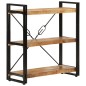 vidaXL Bücherregal 3 Fächer 77x30x80 cm Massivholz Mango und Eisen vidaXL Bücherregal 3 Fächer 77x30x80 cm Massivholz Mango und Eisen