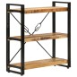 vidaXL Bücherregal 3 Fächer 77x30x80 cm Massivholz Mango und Eisen vidaXL Bücherregal 3 Fächer 77x30x80 cm Massivholz Mango und Eisen