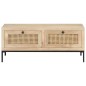 vidaXL Couchtisch 90x50x37 cm Mango Massivholz und Rohrgeflecht