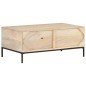vidaXL Couchtisch 90x50x37 cm Mango Massivholz und Rohrgeflecht