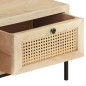 vidaXL Couchtisch 90x50x37 cm Mango Massivholz und Rohrgeflecht