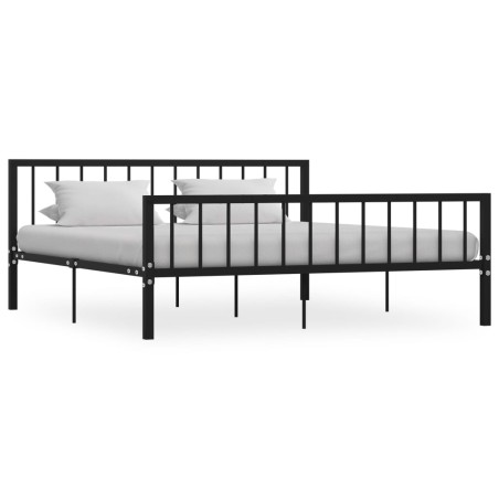 vidaXL Bettgestell Schwarz Metall 180×200 cm