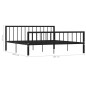 vidaXL Bettgestell Schwarz Metall 180×200 cm vidaXL Bettgestell Schwarz Metall 180×200 cm