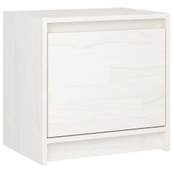 vidaXL Nachttisch Weiß 40x30,5x40 cm Massivholz Kiefer 