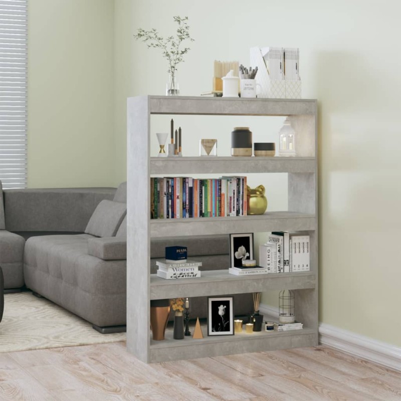 vidaXL Bücherregal/Raumteiler Betongrau 100x30x135 cm vidaXL Bücherregal/Raumteiler Betongrau 100x30x135 cm