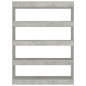 vidaXL Bücherregal/Raumteiler Betongrau 100x30x135 cm vidaXL Bücherregal/Raumteiler Betongrau 100x30x135 cm