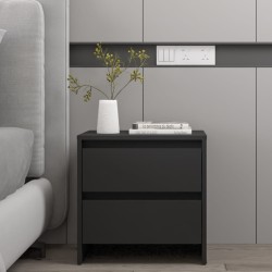 vidaXL Nachttisch Schwarz 45x34,5x44,5 cm Holzwerkstoff