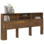 vidaXL Kopfteil mit Ablagen Räuchereiche 220x19x103,5 cm vidaXL Kopfteil mit Ablagen Räuchereiche 220x19x103,5 cm