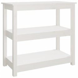 vidaXL Konsolentisch Weiß 80x40x74 cm Massivholz Kiefer