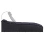 vidaXL Sonnenliege mit Auflage Poly Rattan Schwarz vidaXL Sonnenliege mit Auflage Poly Rattan Schwarz