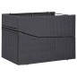 vidaXL Sonnenliege mit Auflage Poly Rattan Schwarz vidaXL Sonnenliege mit Auflage Poly Rattan Schwarz