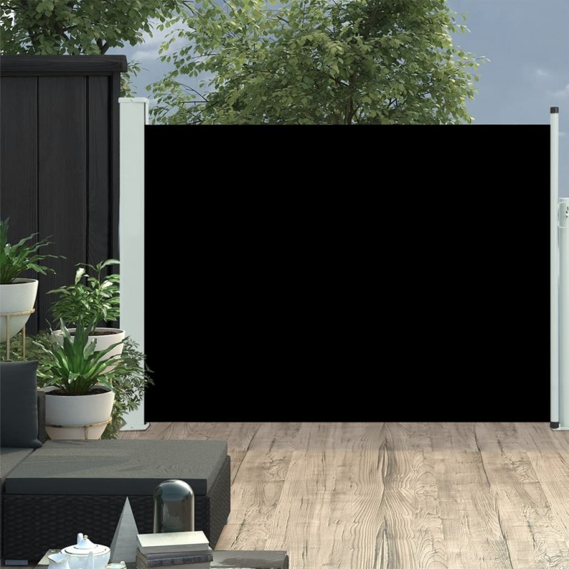 vidaXL Seitenmarkise Ausziehbar 117x500 cm Schwarz