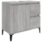 vidaXL Badschrank Grau Sonoma 65x33x60 cm Holzwerkstoff vidaXL Badschrank Grau Sonoma 65x33x60 cm Holzwerkstoff