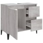 vidaXL Badschrank Grau Sonoma 65x33x60 cm Holzwerkstoff vidaXL Badschrank Grau Sonoma 65x33x60 cm Holzwerkstoff