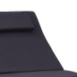 vidaXL Sonnenliege mit Auflage Poly Rattan Schwarz vidaXL Sonnenliege mit Auflage Poly Rattan Schwarz